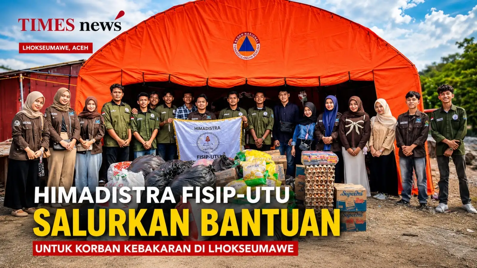 Solidaritas Mahasiswa untuk Kemanusiaan, HIMADISTRA FISIP UTU Bantu Korban Kebakaran di Lhokseumawe
