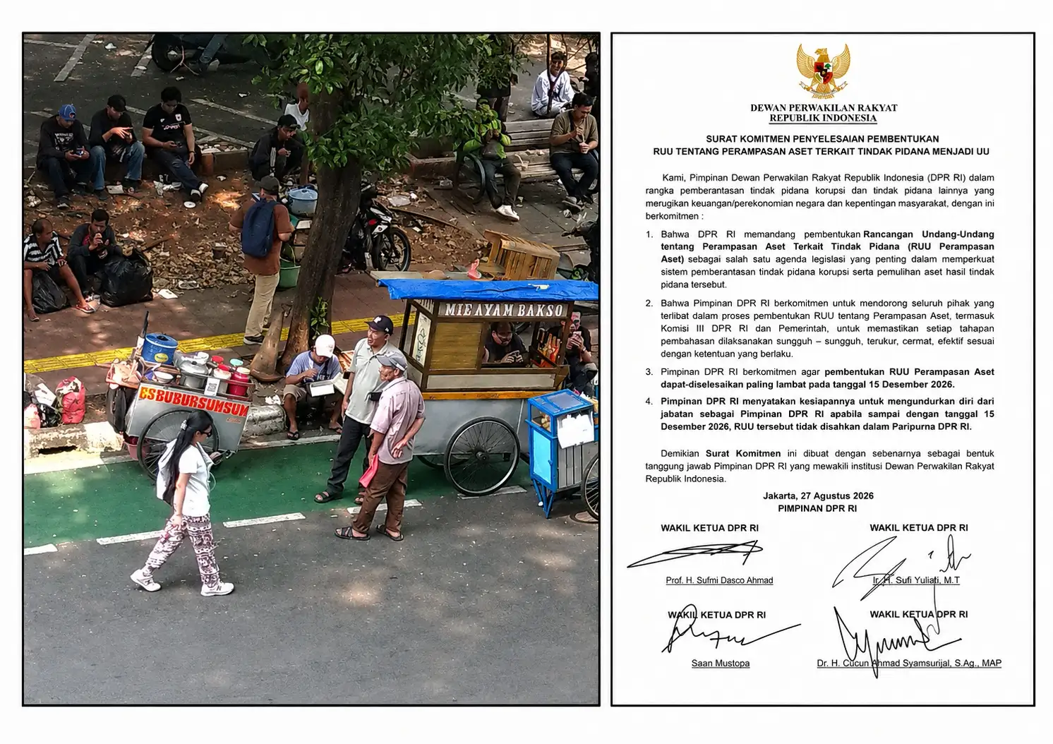 Aksi unjuk rasa 27 Agustus 2026 di kawasan Gedung DPR/MPR RI, Jakarta, tidak separah narasi kekacauan yang  beredar di Medsos