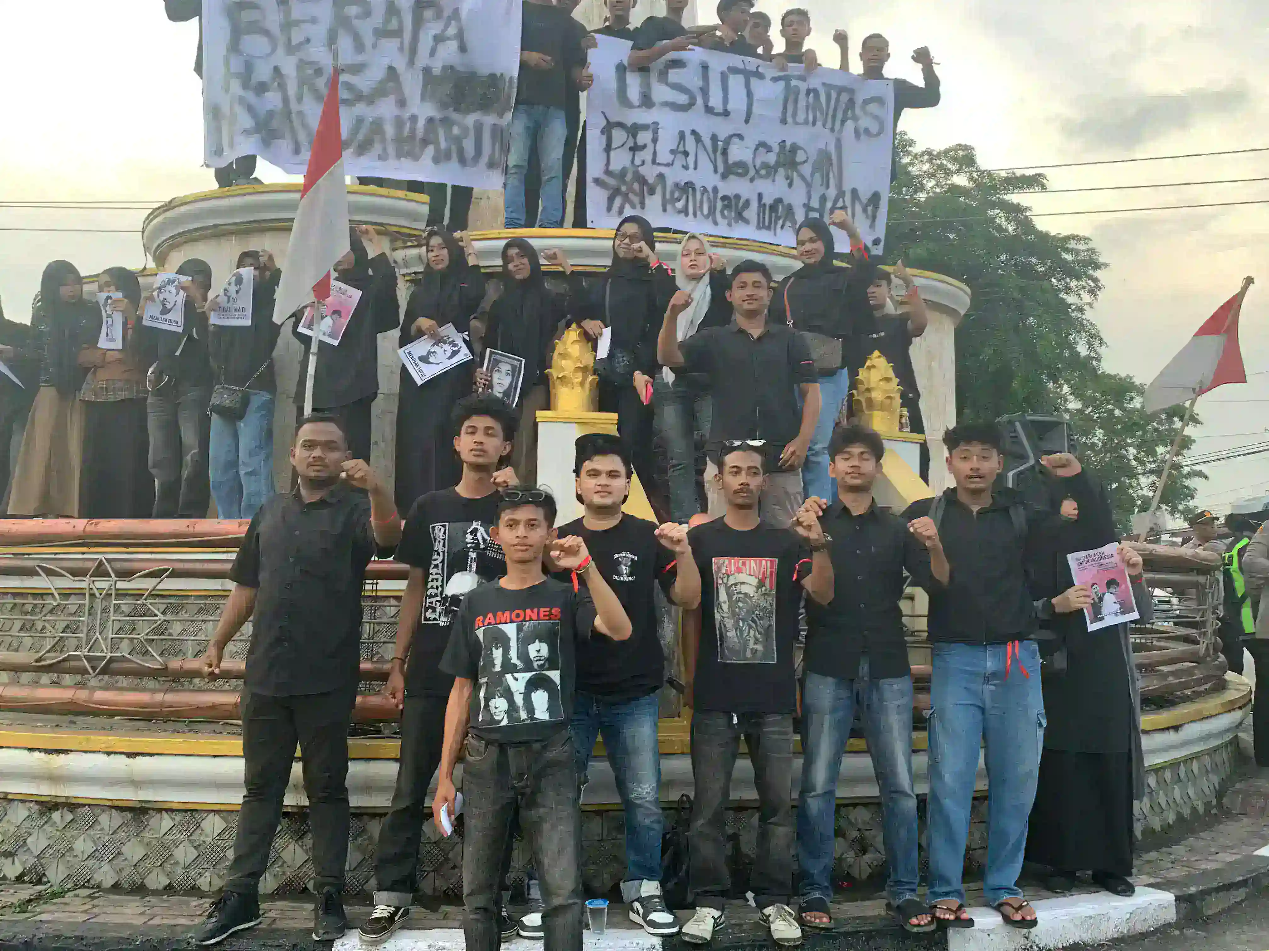 Aksi September Hitam di Langsa, Serikat Pro Demokrasi Sampaikan Lima Tuntutan