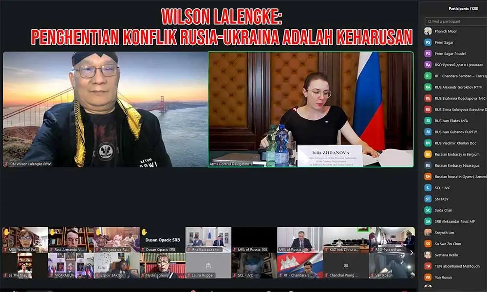 Seruan Wilson Lalengke di Forum Keamanan Militer Global: Penghentian Konflik Rusia-Ukraina adalah Keharusan