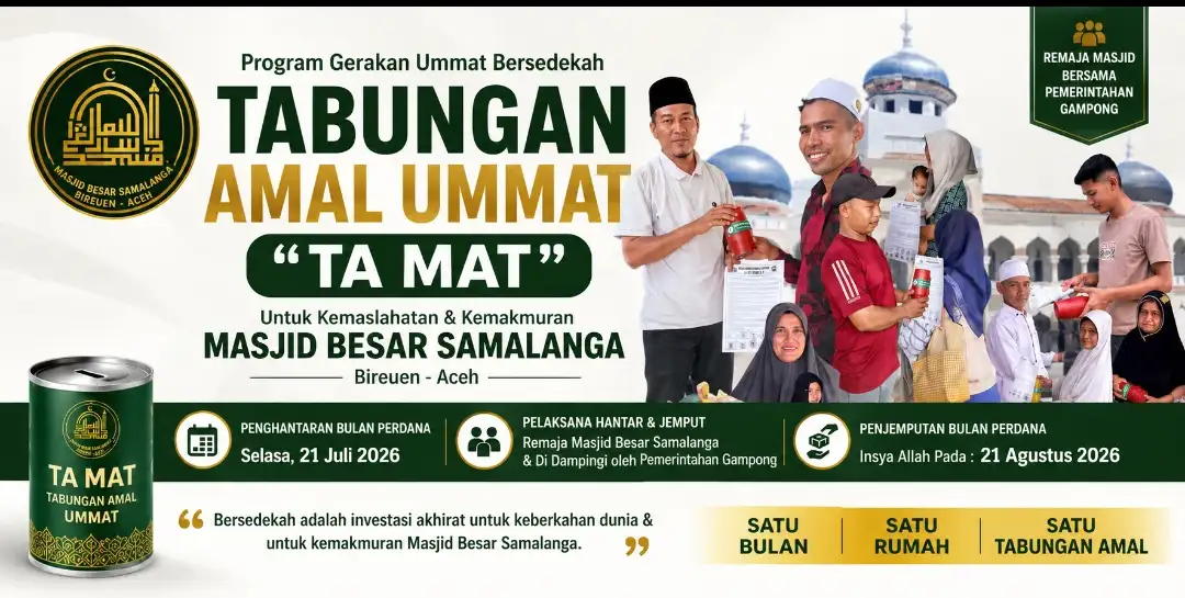 Program TA MAT Resmi Dimulai, Remaja Masjid Besar Samalanga Antar Tabungan Amal ke Masyarakat