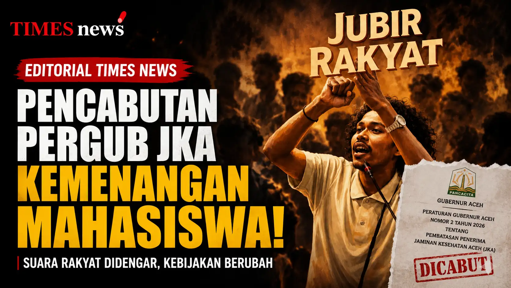 Editorial thetimesnews.id: Kemenangan Moral Mahasiswa dalam Polemik JKA Aceh
