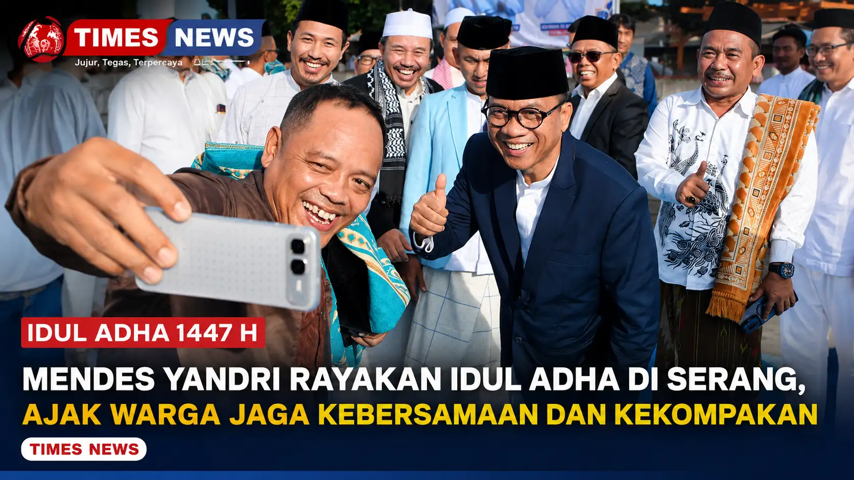 Mendes Yandri Susanto Rayakan Idul Adha Bersama Warga Serang, Ajak Jaga Kekompakan dan Semangat Kebaikan