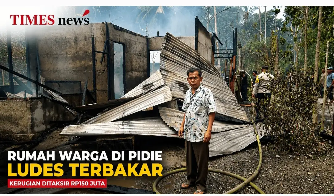 Rumah Warga di Peukan Baro Pidie Ludes Terbakar, Kerugian Ditaksir Rp150 Juta