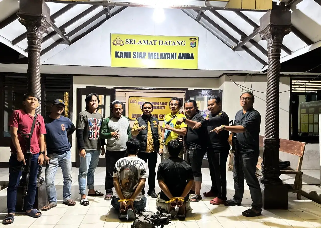 Polsek Sumber Jaya dan Tim Tekab 308 Ungkap Kasus Curanmor, Dua Pelaku Diamankan