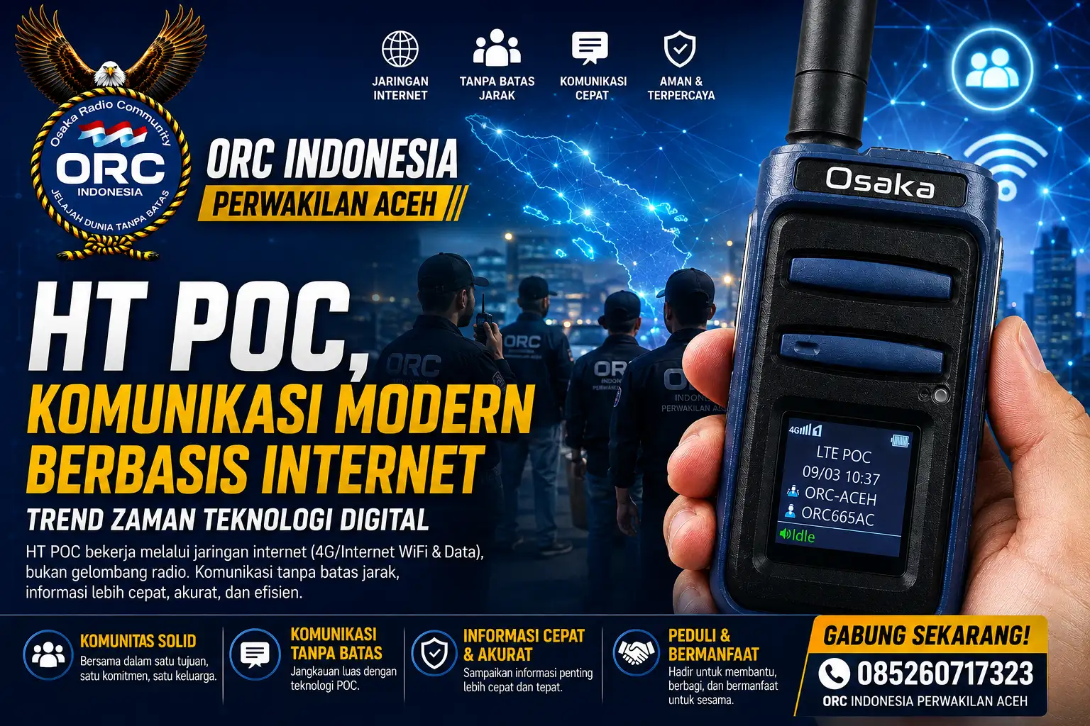 Tak Lagi Bergantung Gelombang Radio, ORC Aceh Hadirkan Komunikasi HT Berbasis Digital 