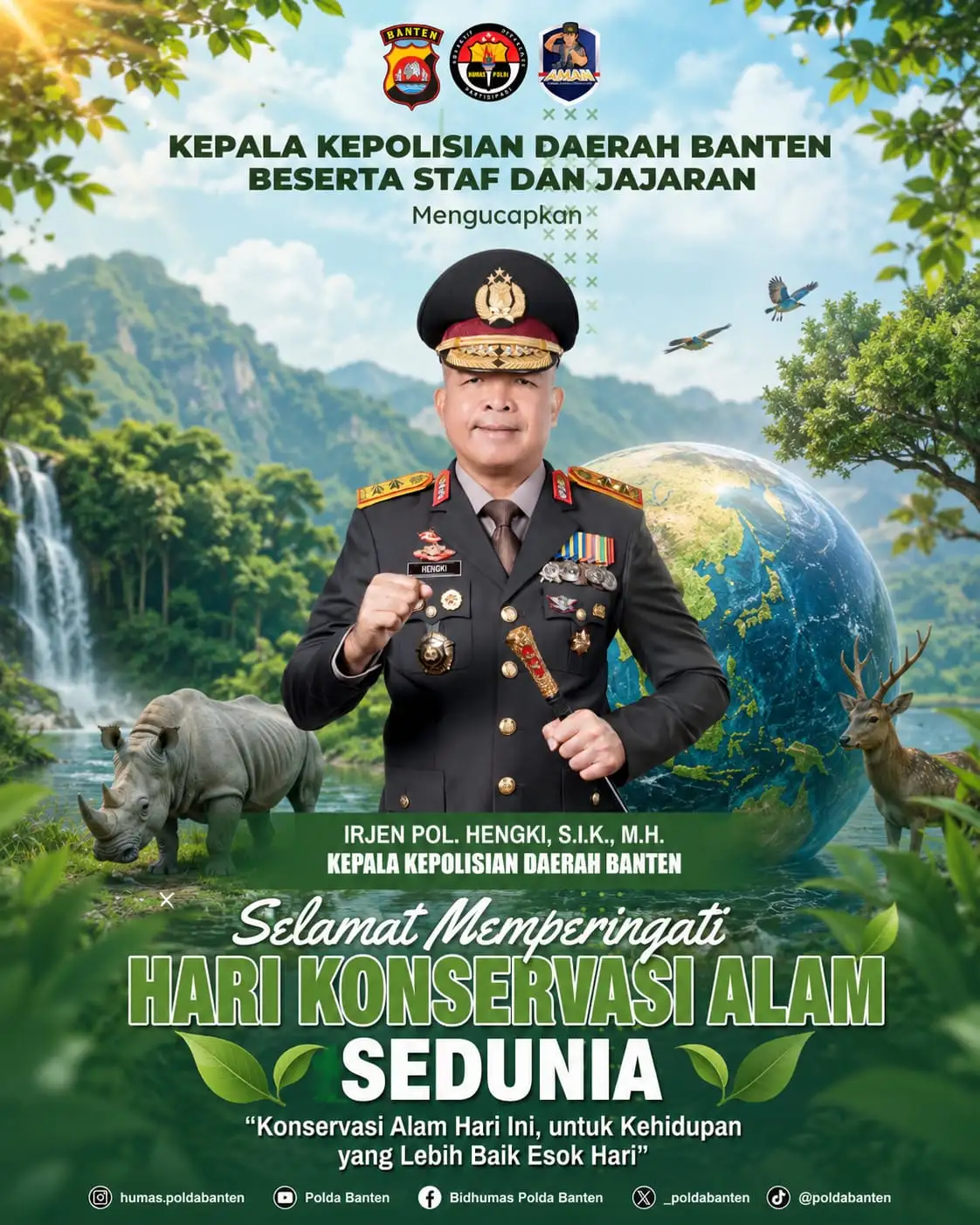 Peringati Hari Konservasi Alam Sedunia, Polda Banten dan Masyarakat Jaga Kelestarian Lingkungan