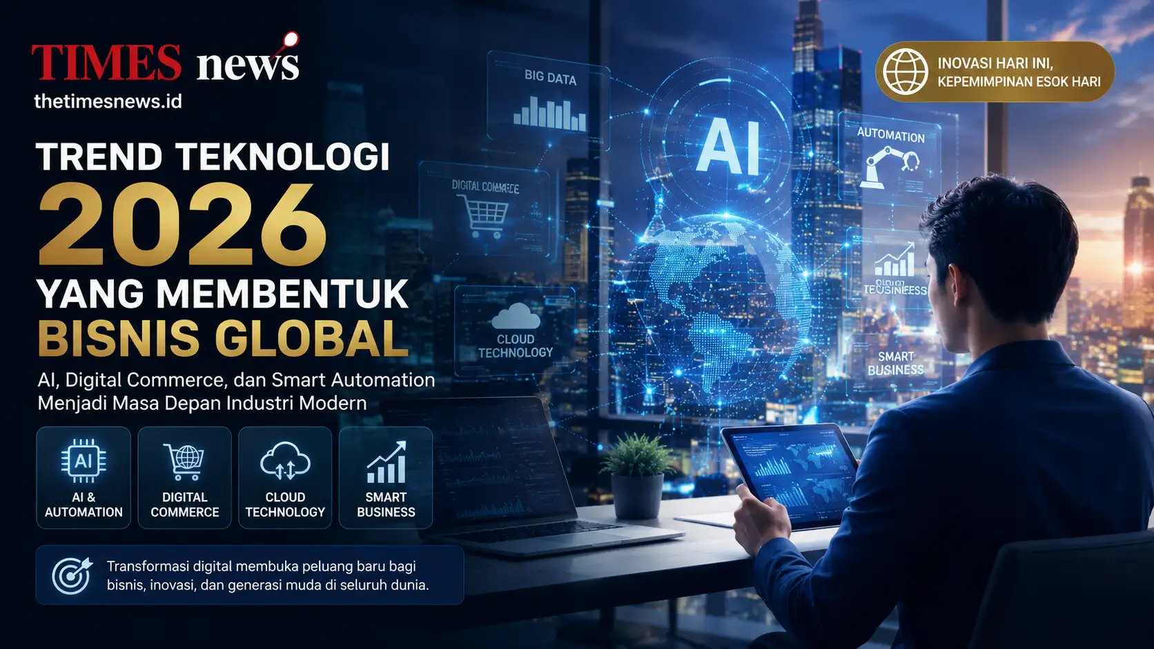 Trend Teknologi 2026 yang Mengubah Bisnis Global: AI, Digital Commerce, dan Smart Automation Jadi Masa Depan Industri Modern