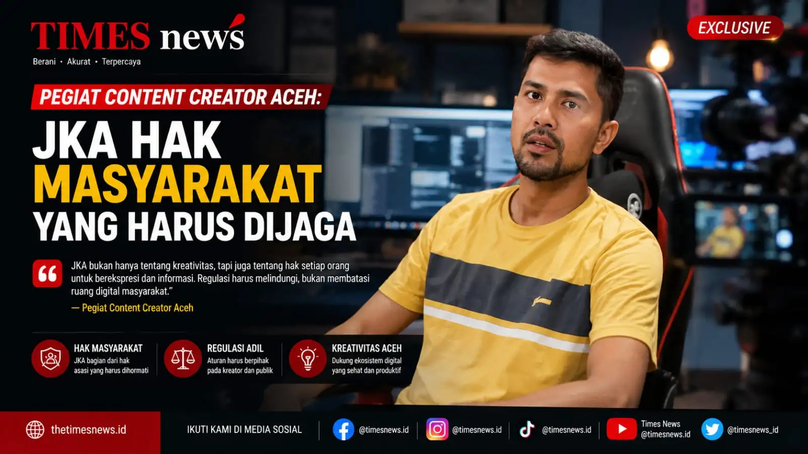 Pegiat Content Creator Aceh: JKA Hak Masyarakat yang Harus Dijaga