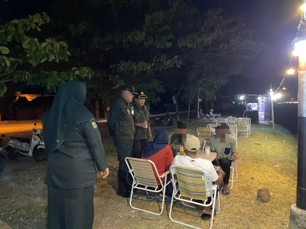 Satpol PP dan WH di Aceh Gelar Patroli Gabungan Pengawasan Syariat Islam di Perbatasan Aceh Besar
