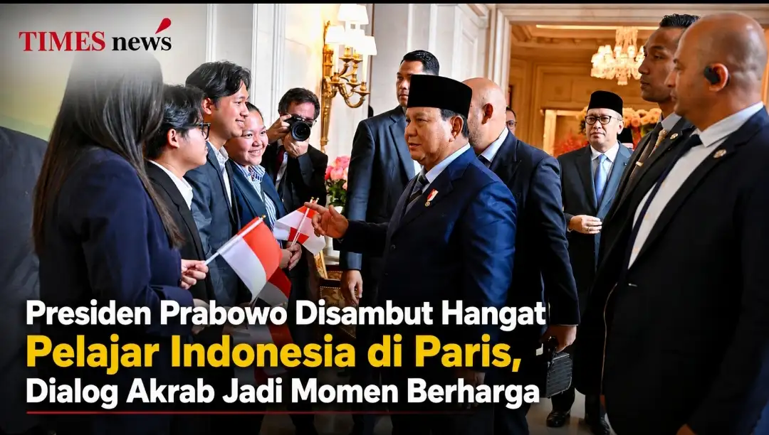 Presiden Prabowo Disambut Hangat Pelajar Indonesia di Paris, Dialog Akrab Jadi Momen Berharga
